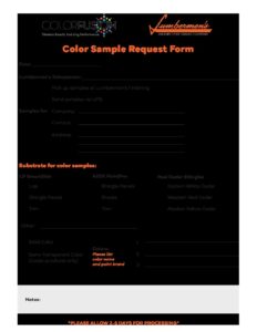 ColorFusion Sample Request Form - Lumbermen's Inc. Building Materials ...